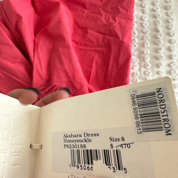 NWT Ulla Johnson Akshara Midi Dress In Honeysukle Sz 8 Shoulder Tie Straps - Picture 4 of 9